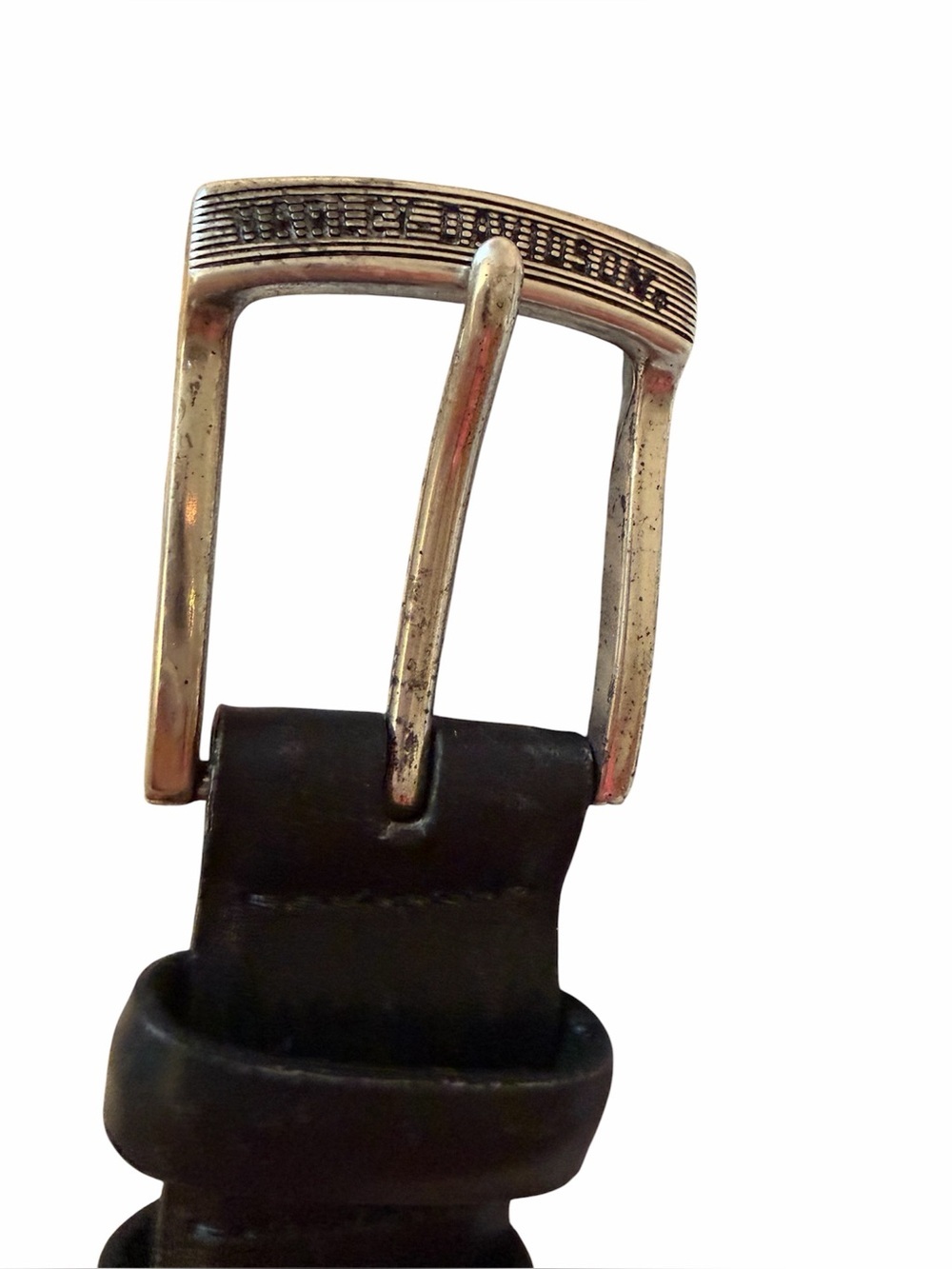 Harley-Davidson Buckle/ Black Genuine Leather Belt with Logo Stamp Size 40 inch